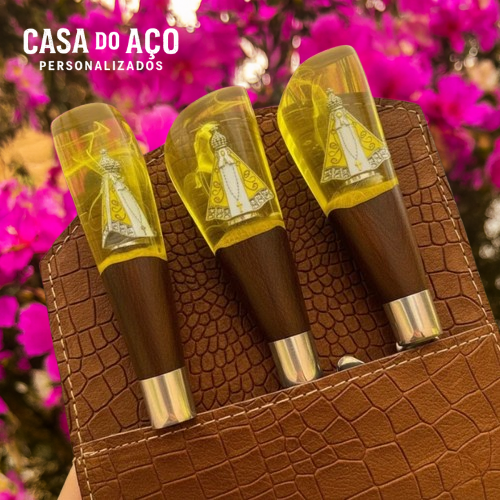 Imagem 7 de 8 de Kit Churrasqueiro- Cabo Padroeira - Três peças